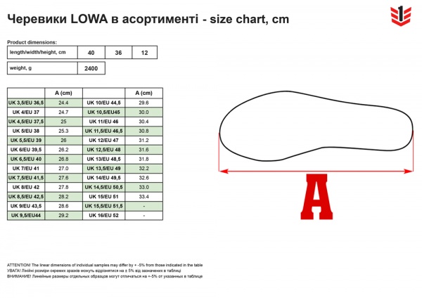Ботинки туристические Lowa 