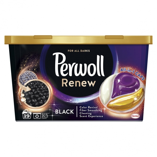 Капсулы для машинной стирки Perwoll Renew Black 19 шт. 