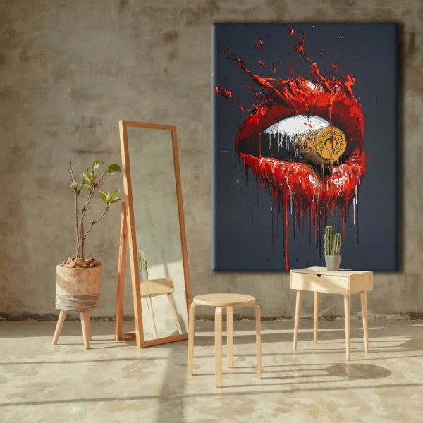 Постер Bullet in the lips 90x120 см Brushme 