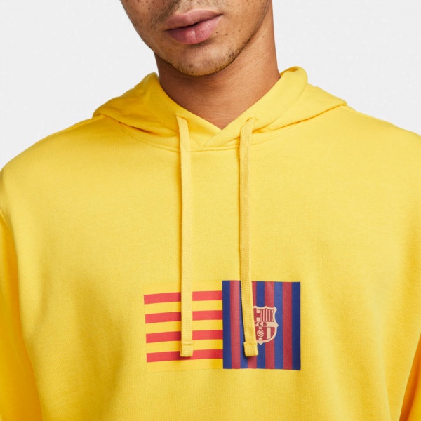 Джемпер Nike FCB M NSW CLUB HOODIE PO FT DX4755-728 р. M жовтий