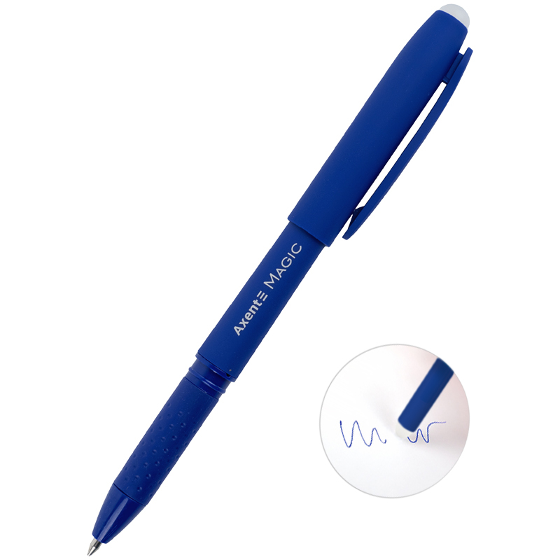 Ручка гелева Axent пиши-стирай Magic синя AG1123-02-A