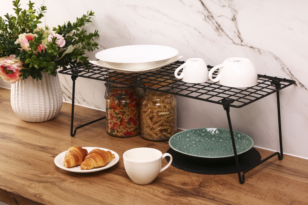 Полка Flamberg для кухни 580х200х280 мм настольная для шкафа для тумбы черная