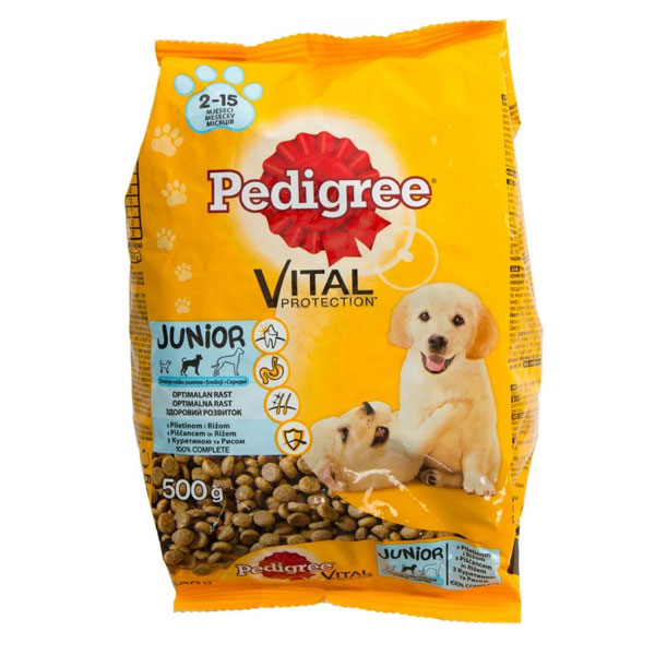 Корм Pedigree Junior з куркою та рисом 500 г