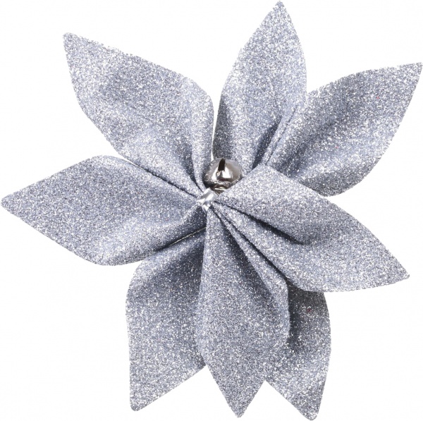 Набор украшения новогодний цветок текстильный. в ассортименте