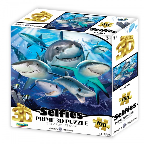 3D-пазл PRIME 3D 13534 Акули 100 деталей