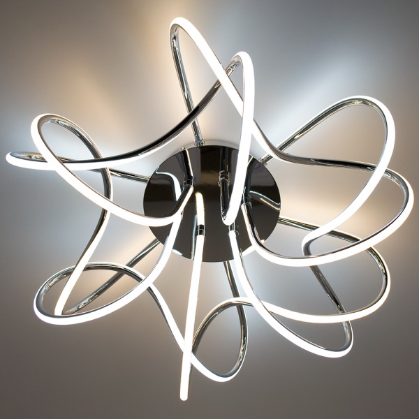 Люстра світлодіодна Luminaria R600 80 Вт білий/полірований хром LIANA MUSE 80W CHROME 