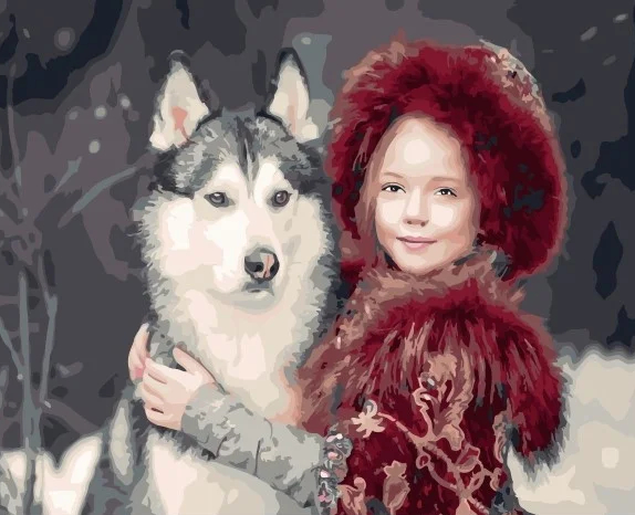 Картина за номерами Вірні друзі bk_1239 40x50 см BookOpt 