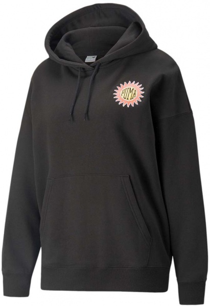 Джемпер Puma DOWNTOWN RELAXED HOODIE 53358301 р. XS чорний