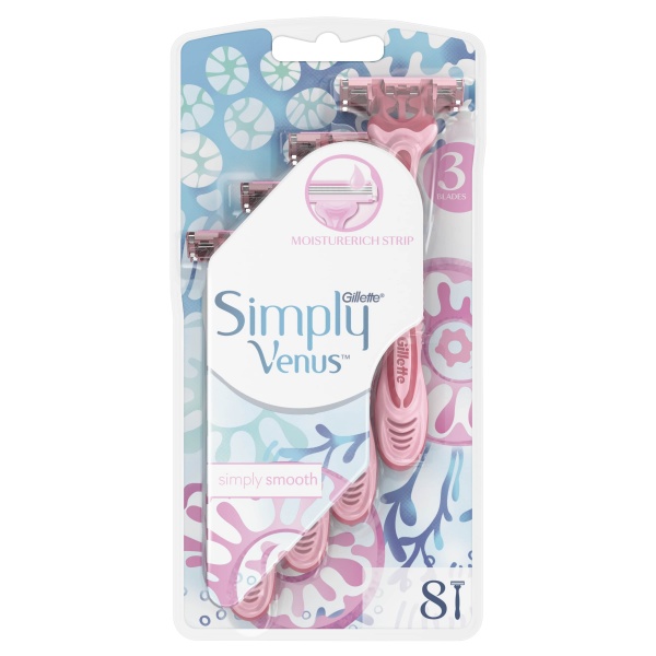 Станки одноразові Gillette Simply Venus 3 8 шт.