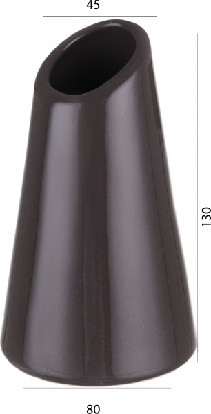 Ваза керамическая Eterna серая платина 4,5х4,5х13 см 105-13 