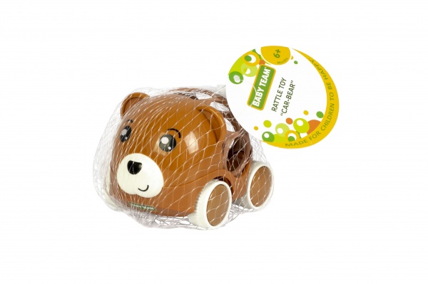 Іграшка-брязкальце Baby Team Машинка-ведмедик 8414