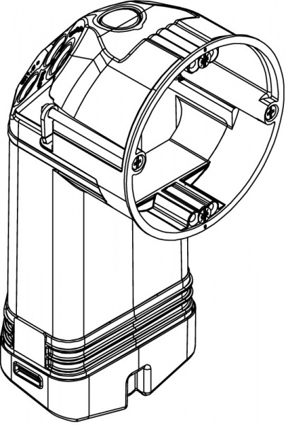 Коробка установочная OBO Bettermann тип HE 74-L с дополнительным пространством для гипсокартонных стен полипропилен 2003828 