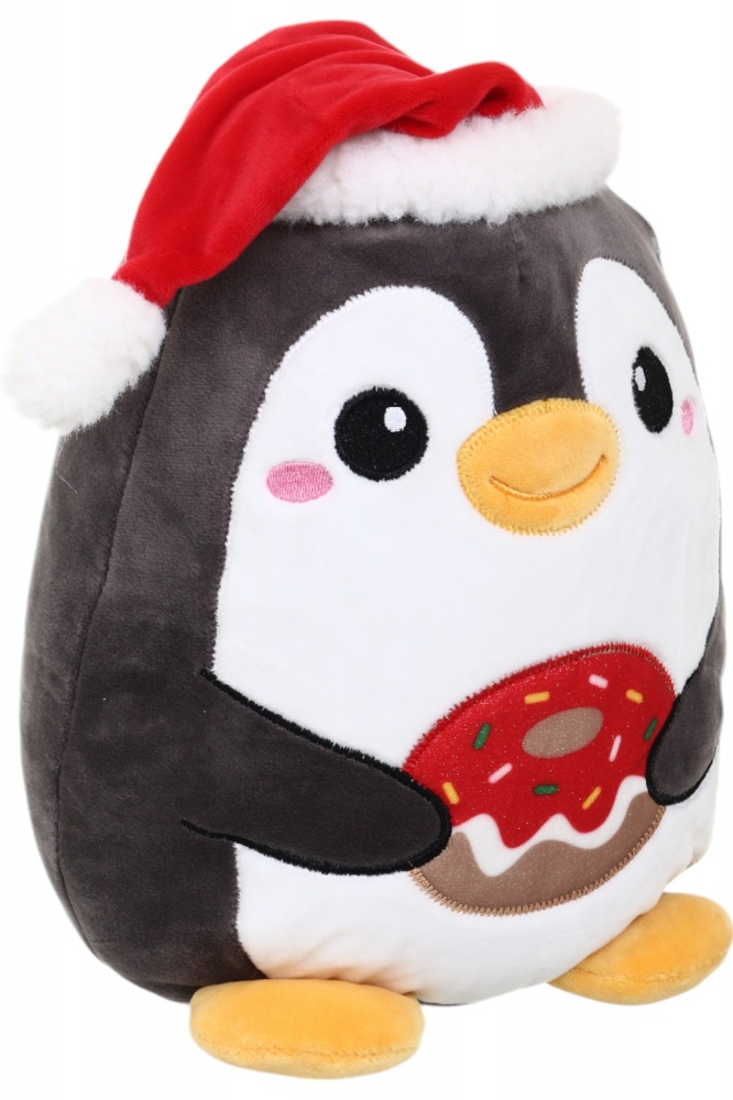 М'яка іграшка Luna Kids Різдв'яна Пінгвін 25 см сірий DT240589