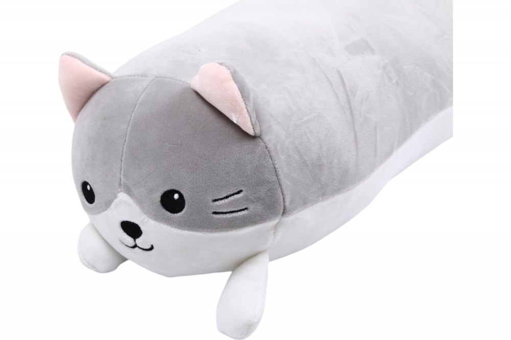 М'яка іграшка-подушка Luna Kids Киця 80 см сірий DT230349