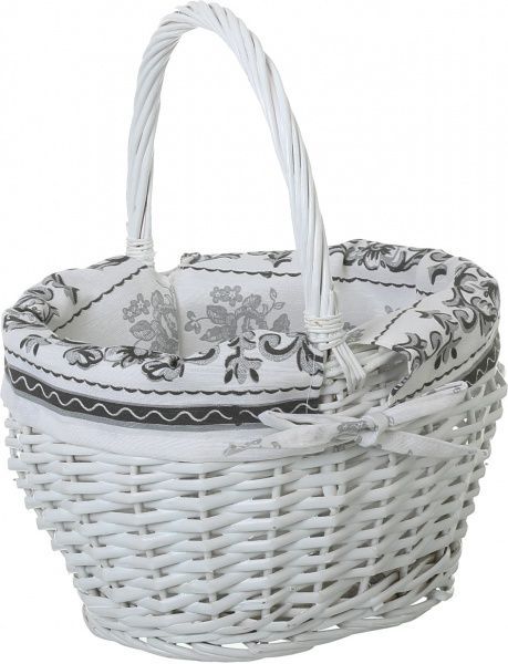 Корзинка плетеная с текстилем 29х22х17/33 см EBE18-7-2 