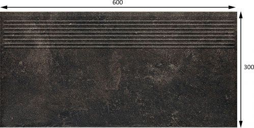 Клинкерная плитка Fondi brown stopnica prosta 30x60 Ceramika Paradyz