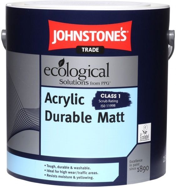 Фарба Johnstone's Acrylic Durable Matt білий 10л