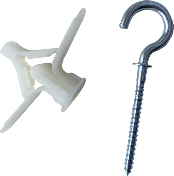 Дюбель для гіпсокартону метелик 3,5x65 мм 4 шт. зі стельовим гаком Expert Fix