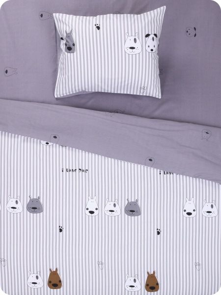 Комплект постельного белья Happy dogs полуторный разноцветный принт La Nuit 