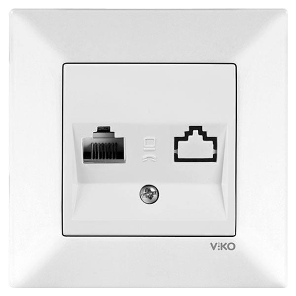 Розетка телефонна Viko Meridian RJ11 біла