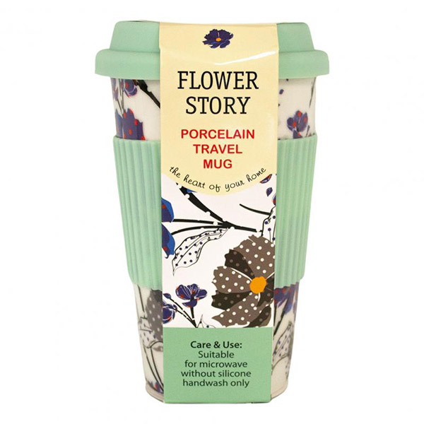 Чашка с крышкой Flower story 440 мл 21-279-124 Keramia