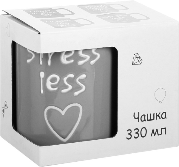 Чашка Feeling 330 мл светло-серая