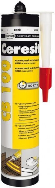 Клей монтажный Ceresit CB 100 (белый) 400 г 