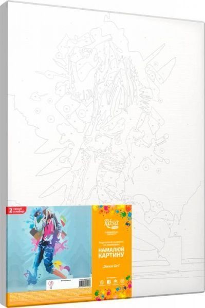 Картина по номерам эконом акриловая живопись по номерам Dance Girl Rosa Start 