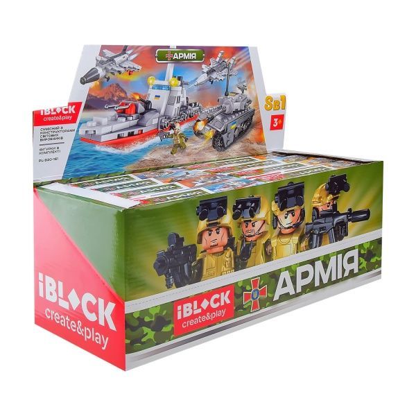 Конструктор Iblock Армия, 8 видов в ассортименте PL-920-161