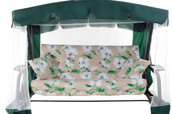 Качели OLSA Саванна 2586х1440х1737 мм белые цветы 