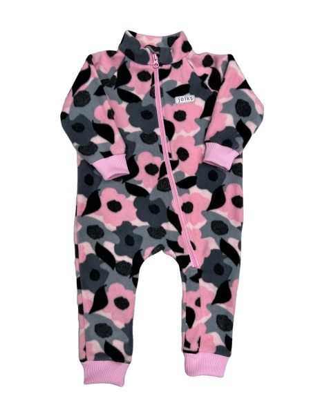 Человечек для девочки JOIKS Цветы р.68–74 розовый 