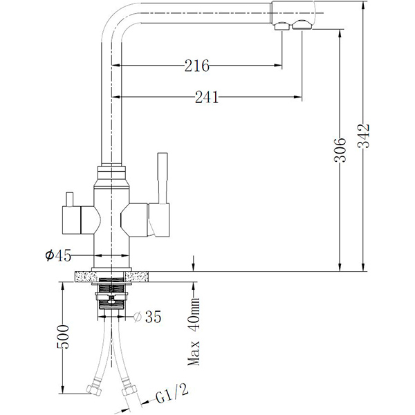Смеситель для кухни Mixxen Гриф MXIN0431