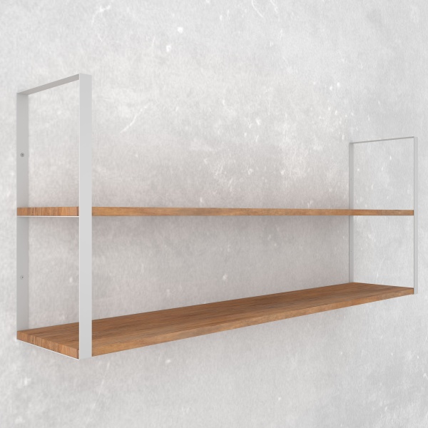 Кронштейн для полок Valore Прямоугольник двойной Loft SW-DR-28 белый