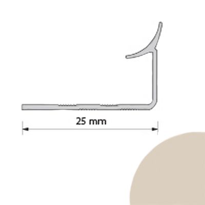 Уголок ПВХ 7x2500 мм внутренний бежевый светлый