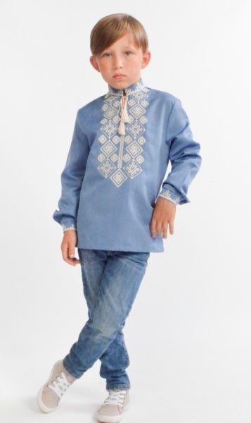 Вышиванка для мальчиков Эдельвика 206-20/00 р.116 синий 