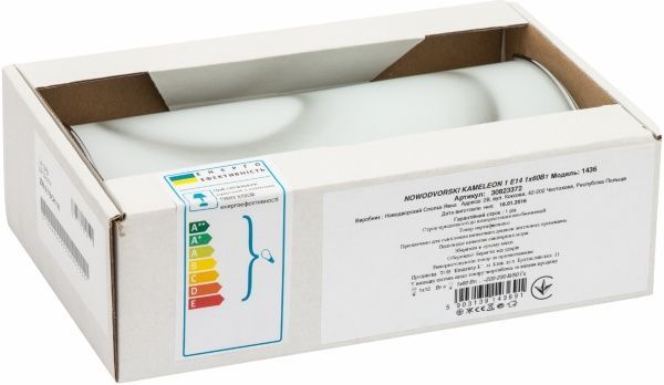 Светильник настенно-потолочный Nowodvorski Kameleon 1 1x60 Вт E14 белый матовый 1436 