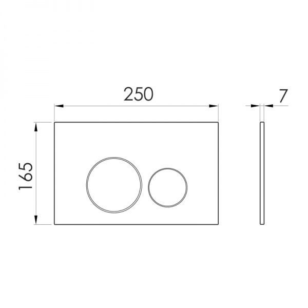 Панель смыва Imprese i7111SB из нержавеющей стали, черная матовая