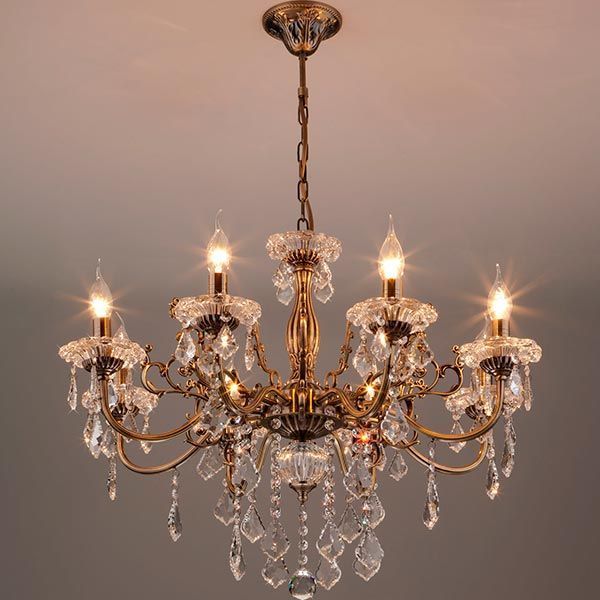 Люстра підвісна Strotskis Joanna 8x60 Вт E14 антична бронза 3281/8 