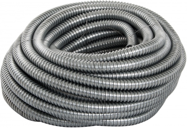 Металорукав холодної оцинковки E.NEXT 18 мм 25 м із протяжкою 