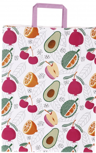 Пакет паперовий 320х150х420 білий з ручками