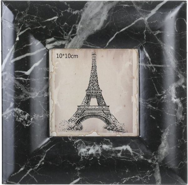 Рамка для фото Мармур 19х19х1,5 см чорний 10x10 см 