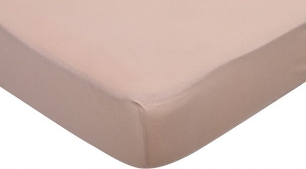 Простирадло трикотажне на резинці 110 г/м² 180x200 см бежевий Homeline 