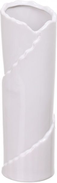 Ваза керамическая белая Roll 9х9хh28,5 см