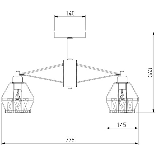 Люстра потолочная Strotskis Lord 70075/8 8x60 Вт E14 черный 