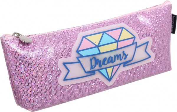 Пенал на блискавці Dreams діамант темно-рожевий