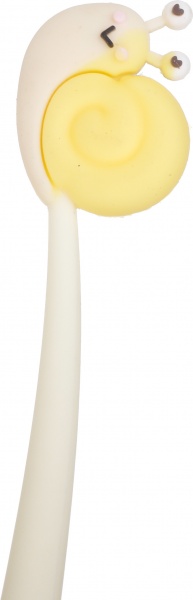 Ручка гелевая Бледно-желтая Улитка чернило синее 