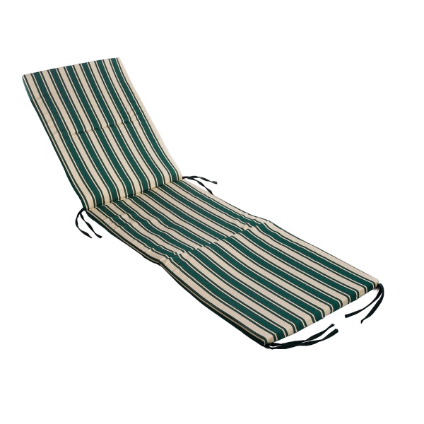 Матрас на шезлонг SUN акрил бежево-зелёная полоса