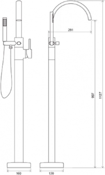 Змішувач для ванни Ravak FM 080.00 X070059 (5000911117)