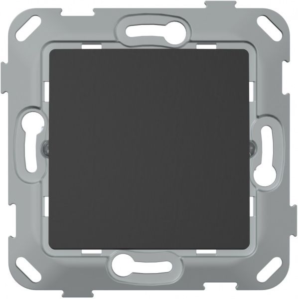 Переключатель проходной одноклавишный Plank Electrotechnic Classic/Nordic без подсветки 10 А 250В антрацит PLK0211241