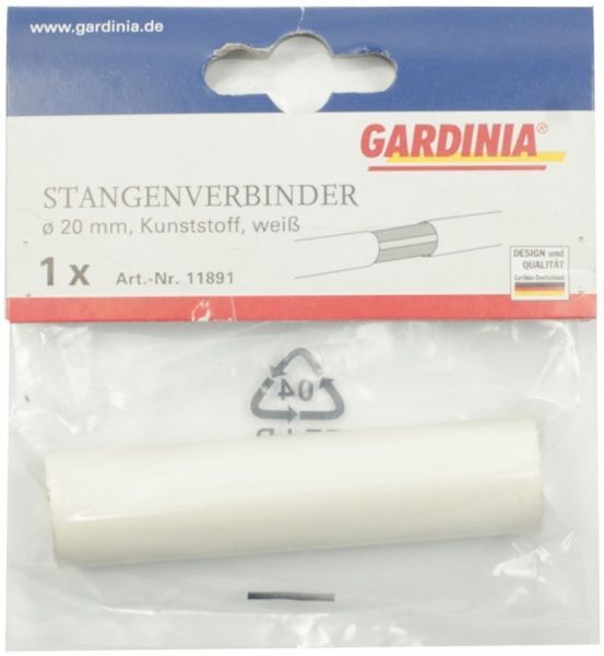 Соединитель карниза Gardinia наборной d20 мм белый 